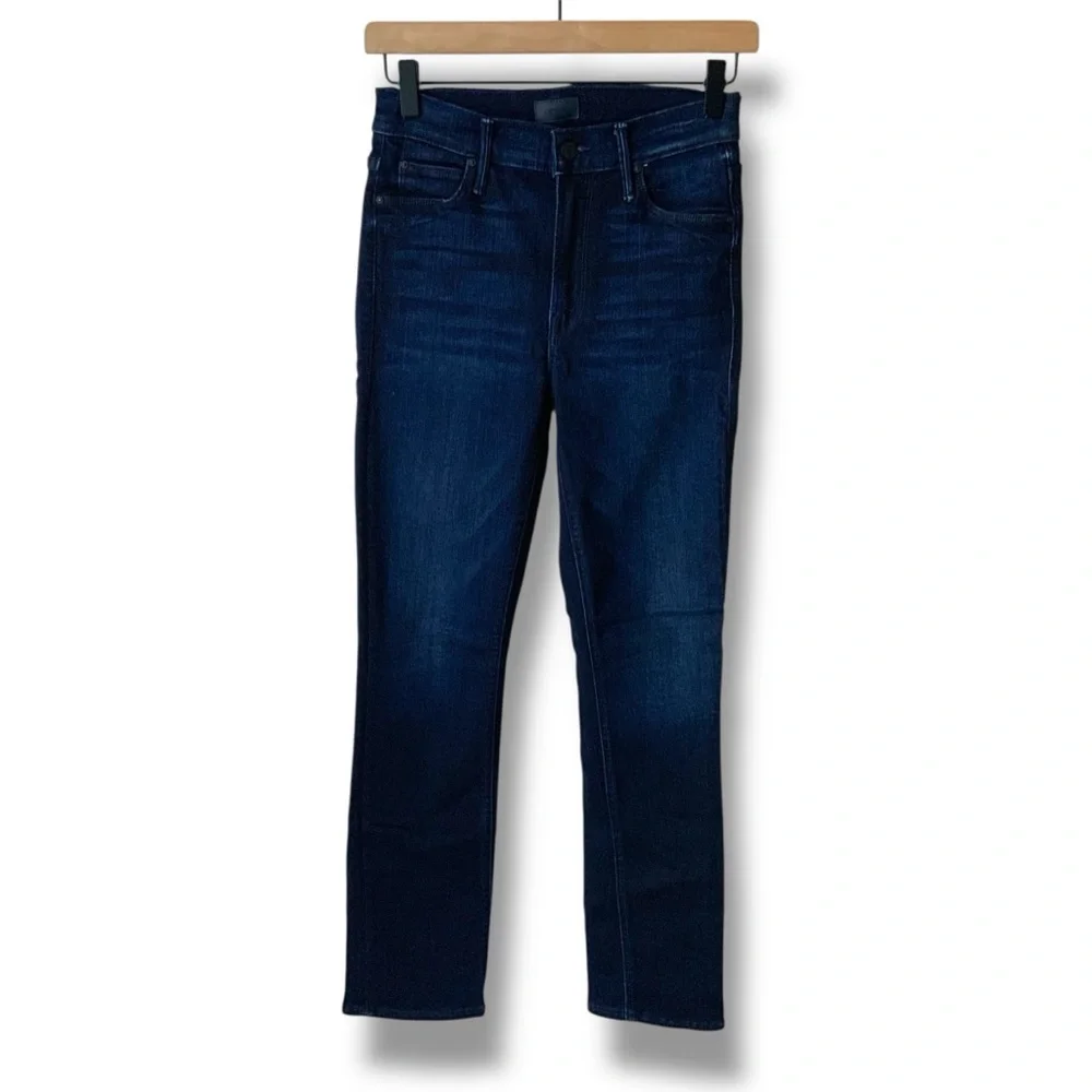 MOTHER Jeans Mid-Rise Dazzler Now or Never Dark Indigo Blue Size 27